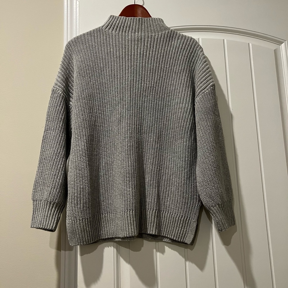 cupcakes & cashmere Gray Turtleneck Sweater